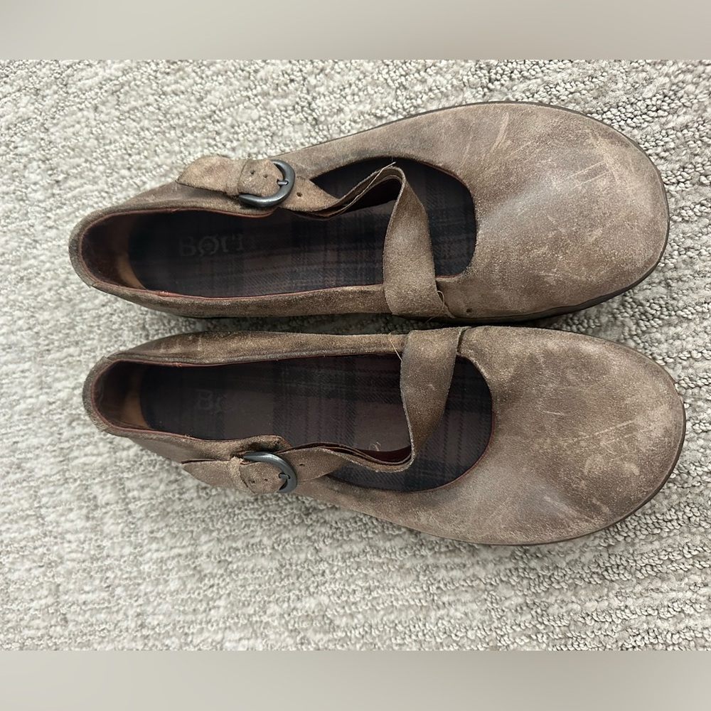 Brown Mary Jane Flats Born